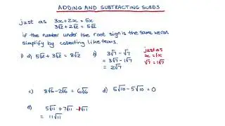 Adding and Subtracting Surds