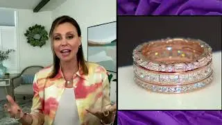 Diamonique 35th Anniversary Set of 3 Stack Rings, Sterling Silver on QVC
