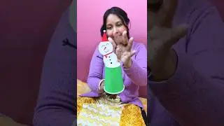 Moving Santa Craft Idea with paper Glass🥰❤️#shorts#ytshorts#paper craft