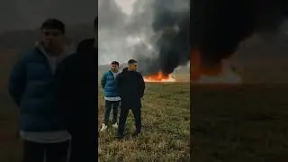 Russian YouTuber burning his Mercedes-AMG GT 63 S