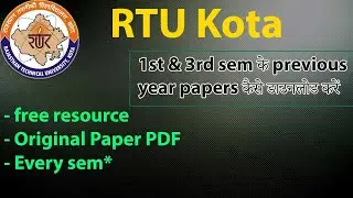 RTU Old Papers🔥 | RTU Kota