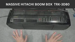 Hitachi 3D80  vintage 80's  massive battery operated boombox