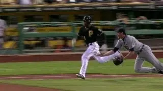Doug Fister makes a gorgeous diving play on Starling Marte's bunt