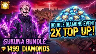 Free fire sukuna bundle how many diamonds? Top up event double diamond 