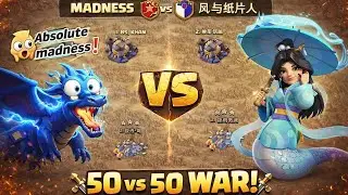 Crazy 50 vs 50 war attacks ♨️💯🍀