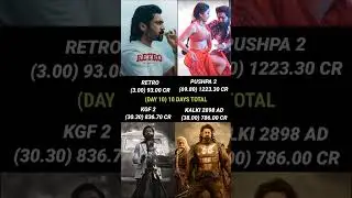 Retro vs Pushpa 2 The Rule vs Kgf 2 vs Kalki 2898 Ad Day 10 Box Office Collection Official