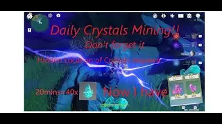 Daily Crystals Mining | Genshin Impact | Tips and Guide #genshinimpact #crystalsmining #klee #keqing