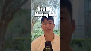 Stalling HOA Meetings - New Rule