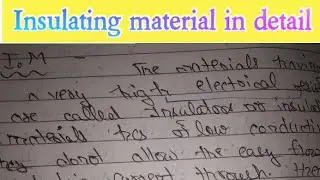 What is Insulating material in detail | hindi |