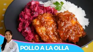 🇵🇪 POLLO A LA OLLA CON ENSALADA RUSA | RECETA FACIL Y DELICIOSA