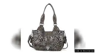 Women Handbag Leopard Top-handle Shoulder Bag PU Dumpling Pack Multi-pockets Shoulder Bags Phone Mon