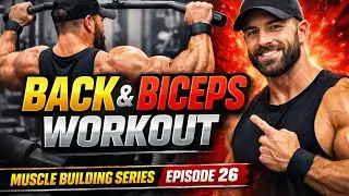 Full Back & Biceps Workout | Beginner | Muscle Building Series Ep26