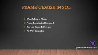 Master SQL Frame Clauses | Rows vs Range Explained with Examples