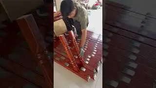 All-aluminum painted imitation wood grain stair hand railing