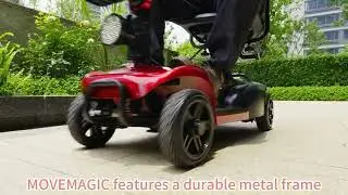 Foldable Mobility Scooter for Adults/Seniors - 300 lb Capacity, 720Wh Lithium Battery, Dual Baskets