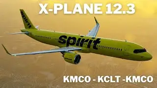 X-Plane 12.3 Closed Beta | KMCO - KCLT - KMCO | Toliss A321 NEO