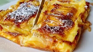 EL POSTRE M&Aacute;S RICO Y F&Aacute;CIL, EN 5 MINUTOS, CON 4 MANZANAS y SIN HARINA DE TRIGO| 🍎TARTA DE MANZANA🍏🤤