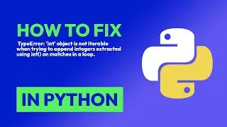 How to fix  TypeError: 'int' object is not iterable when trying to append int... in Python