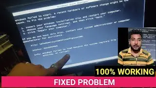 Windows Failed To Load Because The System Registry File Is Missing Or Corrupt|Fixed Problem|Solve