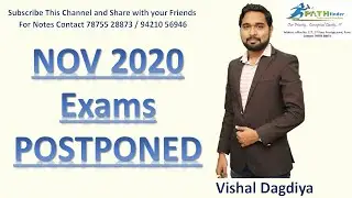 CA Exams Nov 2020 postponed