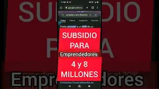 Subsidio para emprendedores! PARTE 1 #shorts #emprendedores