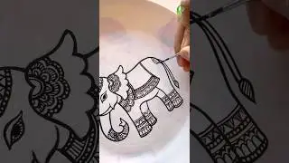 Cutest 1 Color Painting 🐘 😱 #shorts