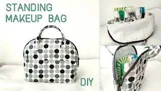 How To Make A Standing Makeup Bag | Easy Makeup Bag Tutorial