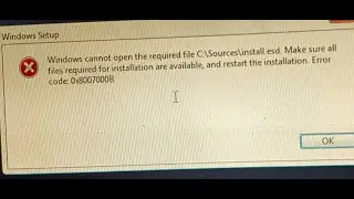 Исправление ошибки &laquo;Не удаётся установить Windows 11&raquo; с кодом 0x8007000B. Windows не удаётся откр...