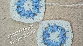 Crochet 🧶 Punto PUFF en Círculo 