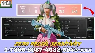 ZERO RECOIL SENSITIVITY ✨ BGMI SENSITIVITY 🎮 ALL DEVICE WORK || @RecallingGaming 