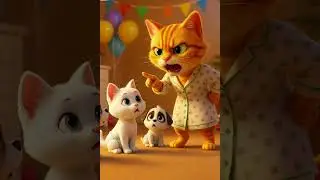 Kitten Party Trouble #cartoon #funny #catlovers