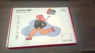vinsa T605 Graphics Tablet Unboxing and Review.
