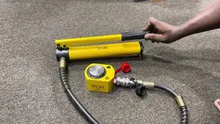 Hydraulic Low Height Button Jack 20 Ton With Suitable Hand Pump