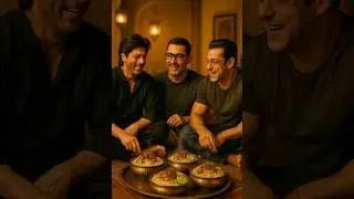 SRK, Salman & Aamir Sharing Biryani Like Old Friends 🍽️🤝