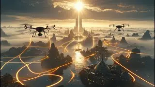 Celestial City Above a Glowing Jungle | AI-Generated Fantasy World