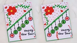 How to make New Year Greeting Card/DIY Flower NEW YEAR card/Handmade Card Ideas/Paper Craft ideas