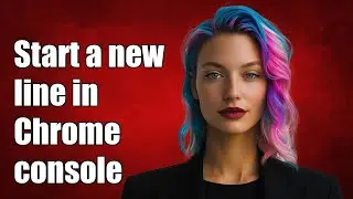 How to start a new line in Chrome console window?