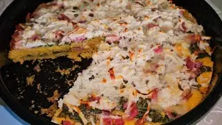 ZAPEČENA PALENTA SA SLANINOM, MOZZARELLOM I SPANAĆEM - Brzo, jednostavno i preukusno! 💯👌