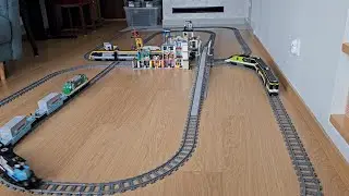 Massive LEGO train crash on triple track layout 🚂💥