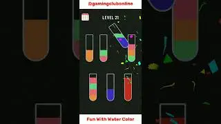 Water Sort Puzzle 😎🔥🔥 | Match The Same Colours  | #shortfeed #youtubeshorts #watersortpuzzle
