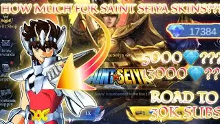 HOW MUCH 💎/DIAMONDS FOR ALL SAINT SEIYA SKINS IN MLBB X SAINT SEIYA DRAWS EVENT 2025 | MLBB