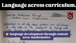Language development through content area: mathematics.