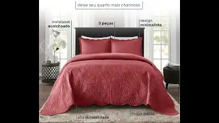 Kit Colcha 3 Pe&ccedil;as Mil&atilde;o Arabescos Maciez Extrema Corttex