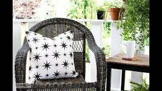 How to design and stencil a Retro Star pillow!