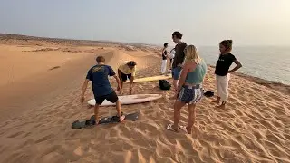 Sandboard activity From taghazout Or Agadir / sunset session #taghazout #sandboard #agadir #morocco