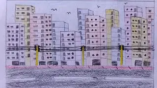 How to draw city scene step by step drawing 