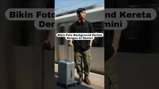 Bikin Foto Background Kereta Dengan Ai Gemini #shorts
