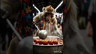 testi gulab jamun #trendingshorts #unfrezzmyaccount #funny #monkey #food #viralvideo #animals