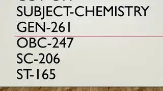 Rpsc 1st grade 2018 expected cut off all subject( chemistry)