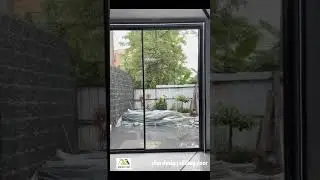 slim design double panel sliding door